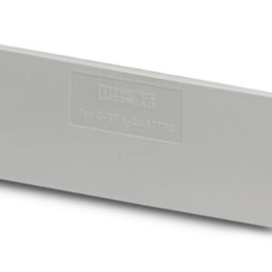 Tapa final, longitud: 87 mm, anchura: 2,2 mm, altura: 29 mm, color: gris