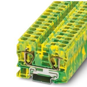 Borne de tierra para carril, tipo de conexión: Conexión por resorte, número de conexiones: 2, sección:0,2 mm² - 16 mm²,
