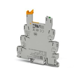 Borne de base PLC de 6,2 mm con conexión por tornillo, sin equipamiento de relé o relé de estado sólido, para montar en