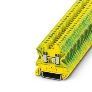 Borne de tierra para carril, tipo de conexión: Conexión por tornillo, número de conexiones: 2, sección:0,14 mm² - 4 mm²,
