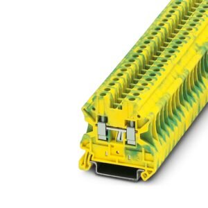 Borne de tierra para carril, tipo de conexión: Conexión por tornillo, número de conexiones: 2, sección:0,14 mm² - 6 mm²,