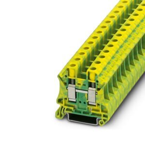 Borne de tierra para carril, tipo de conexión: Conexión por tornillo, número de conexiones: 2, sección:0,5 mm² - 16 mm²,