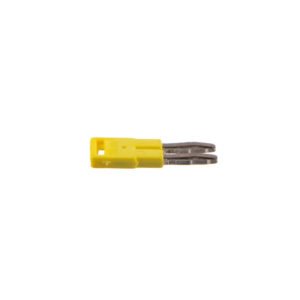 Puente de 2 elementos para borne de paso a resorte para conductor de 4mm² de color amarillo