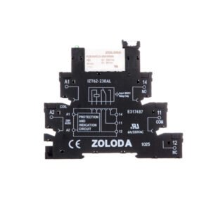 Interface electrom. 6, 2mm. tornillo 1 cont. inv. Ent: 230 VCA/cc Sal : 250 Volt 6 A relé 60VCC