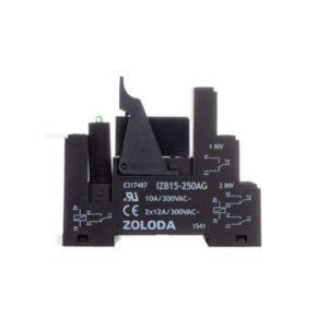 Interface electrom. 15, 6mm. tornillo 3 niveles 2 cont. inv. relé Ent: 24 VCC (+A1-A2) Sal 250 Volt 8 A por cont.