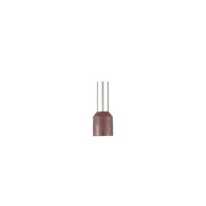 Puntera tubular preaislada de 1x10mm. largo 12mm.