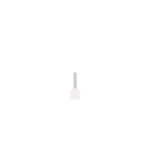 Puntera tubular preaislada de 2x0,5mm. largo 8mm.