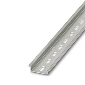 Riel din perforado ancho: 35 mm, alto: 7,5 mm galvanizado Largo: 1 mts