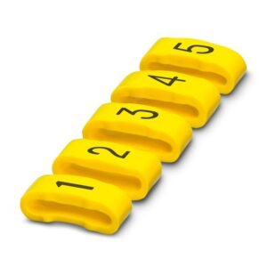 Manguitos de señalización, rotulación con el número: 0 Dígitos, amarillo, anchura: 4,3 mm
