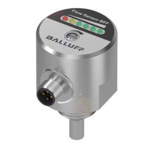 Control de caudal y temperatura, salida PNP, rosca G 1/2". Acero fino, resiste 100 bar e IP67, monitoreo preciso para ag