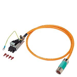 Cable de alimentación premontado 6FX6002-5LE00 para 1FL5 hasta 10 Nm 4x 2.5 Dmax = 11.5 mm Longitud = 5 m