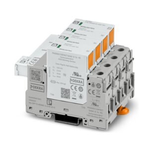 Descargador de sobretensiones enchufable según el tipo 2/clase II, para redes de alimentación de corriente trifásicas co