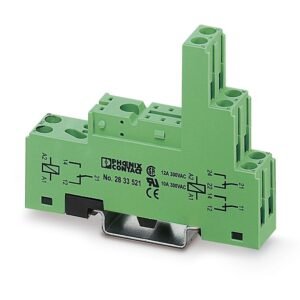 Zócalo de relé PR1..., para relés miniatura de potencia o mini-relés de conmutación con 1 ó 2 contactos conmutados o rel