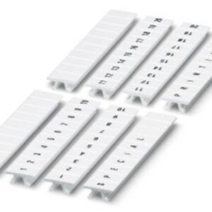 Tira Zack, 10 unidades, rotulación longitudinal con los números sucesivos: 11 ... 20, blanco, Anchura: 5 mm