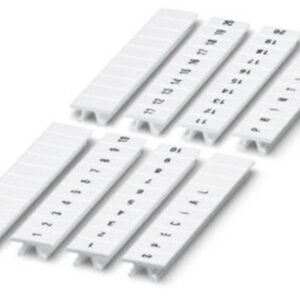 Tira Zack, 10 unidades, rotulación longitudinal con los números sucesivos: 21 ... 30, blanco, Anchura: 5 mm