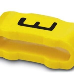 Manguitos de señalización, rotulación con la letra mayúscula: E Letras, amarillo, anchura: 4,3 mm