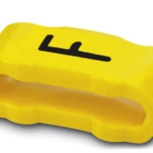 Manguitos de señalización, rotulación con la letra mayúscula: F Letras, amarillo, anchura: 4,3 mm
