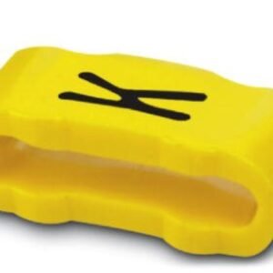 Manguitos de señalización, rotulación con la letra mayúscula: K Letras, amarillo, anchura: 4,3 mm