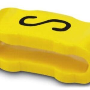Manguitos de señalización, rotulación con la letra mayúscula: S Letras, amarillo, anchura: 4,3 mm