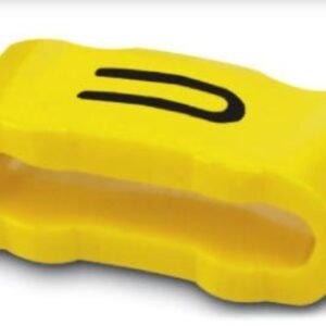 Manguitos de señalización, rotulación con la letra mayúscula: U  Letras, amarillo, anchura: 4,3 mm