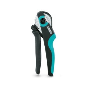 CRIMPEADORA para punteras no aisladas y aisladas SIMPLES  hasta 10 mm² y TWIN hasta  4 mm², adaptación de la sección tra