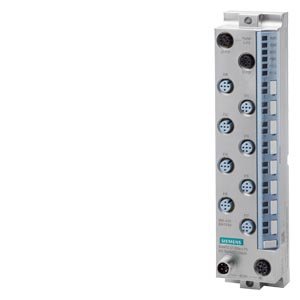 SIMATIC ET 200eco PN, DIQ 16x 24V DC/0,5A/2A, M12-L, 8x M12, asignación doble, tipo de entrada 3 (IEC 61131), entrada Si